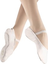 Balletschoenen meisje “Elite“ | WIT | Professionele leren balletschoen | Met hele suède zool | Ballet schoen met doorlopende zool | Maat 26