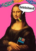 Grappige kunst felicitatiekaarten - set van 8 verschillende "Gefeliciteerd!" ansichtkaarten - Mona Lisa, Van Gogh