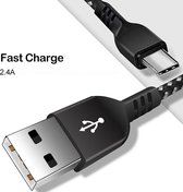 Maclean Energy - USB C-kabel ondersteunt Fast Charge 2,4 A - zwart, 1 m 5V / 2,4 A - datatransmissie