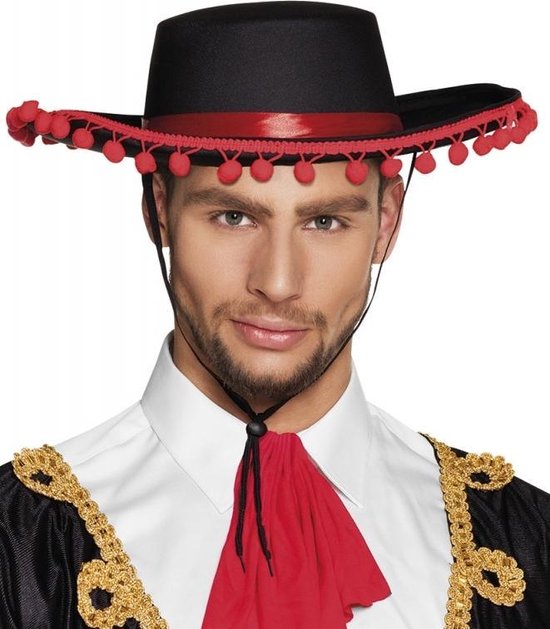 2x stuks spaanse matador hoed met bolletjes - Carnaval verkleed hoeden |  bol.com