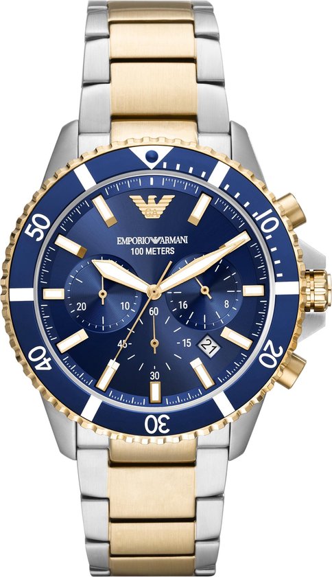 Emporio Armani AR11362 Herenhorloge 43 mm Zilverkleurig bol