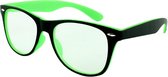 Nerd Bril Zonder Sterkte - Nerdbril Zwart Groen - Bril Met Heldere Doorzichtige Glazen - Bril Zonder Sterkte