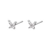 Oorbellen Diamond Butterfly - Yehwang - Studs - One size - Zilver