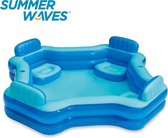 Summer Waves Opblaaszwembad | Deluxe Comfort  | 267 x 267 x 66 cm | Blauw