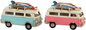 Voertuig DKD Home Decor Decoratief Metaal Bus (2 pcs) (11 x 5 x 7.3 cm)