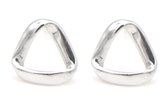 Oorbellen Driehoeken - 925 Sterling Zilver - Oorringen - Lengte 6 mm
