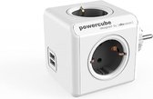PowerCube Original DuoUSB Grijs, socket cube en USB-lader