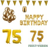 75 jaar Verjaardag Versiering Pakket Goud
