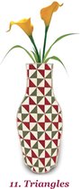 Barceloning - TRIANGLES - Vase Cover - Sustainable & 100% Organic Cotton Vase Cover - Inspired Vibrant Designs - Pack of 5, Choose from 19 Designs.