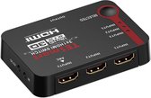 NÖRDIC SGM-164 HDMI switch 3 input naar 1 output - 4K 60Hz - HDCP 2.2 - Zwart