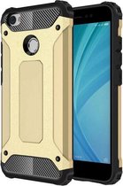 Hybrid Armor Case Tough Rugged Hoesje voor Redmi Note 5A Prime Goud