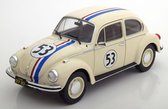Volkswagen Beetle Racer #53 Herbie (Crème) (20 cm) 1/18 Solido + 3 auto stickers! - Modelauto - Schaalmodel - Model auto - Miniatuurautos - Miniatuur auto