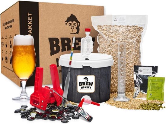 Brew Monkey Compleet Blond - Bierbrouwpakket - Zelf bier brouwen pakket - Startpakket Brew Monkey Compleet Blond - Bierbrouwpakket - Zelf bier brouwen pakket - Startpakket