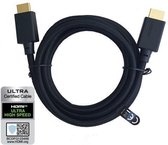 NÖRDIC HDMI-N1051 – Ultra High Speed HDMI 2.1 kabel, Gecertificeerd, 8K, 60Hz, 48Gbps, Dynamische HDR eARC, 5m, Zwart