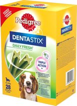 Pedigree DentaStix Fresh Pack de Medium - 4 x 28 pièces - 2880 grammes