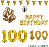 100 jaar Verjaardag Versiering Pakket Goud