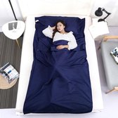 TDR-Draagbare slaapzak hoes-binnenvoering voor slaapzak- met opbergzak-marineblauw 115*210cm