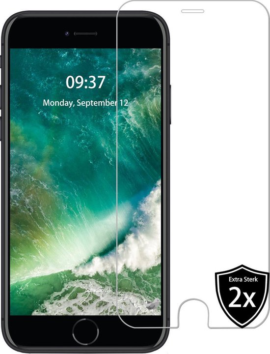iPhone 6/6s/7/8/SE 2020/2022 screenprotector - 2 stuks - ultra sterk -  iPhone 7/8... | bol.com