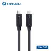 Cable Matters 107032-BLK-0.8m Thunderbolt 4 kabel - 40 Gbps - Intel gecertificeerd - 100 W - 80 cm - Zwart
