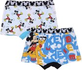 Mickey Mouse en Pluto - Boxershorts - Duopack - Maat 116/128 - 6/8 jaar