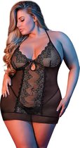 Chemise & G-Set - Zwart - Queen Size