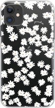 Paradise Amsterdam 'Daisy Dreams' Clear Case - iPhone 11 / iPhone XR doorzichtig telefoonhoesje met bloemen madeliefjes tropische print