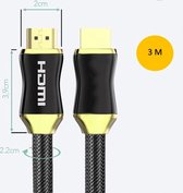 HDMI KABEL- 3 meter- Goud- high speed- Super kwaliteit- perfecte beeldscherm