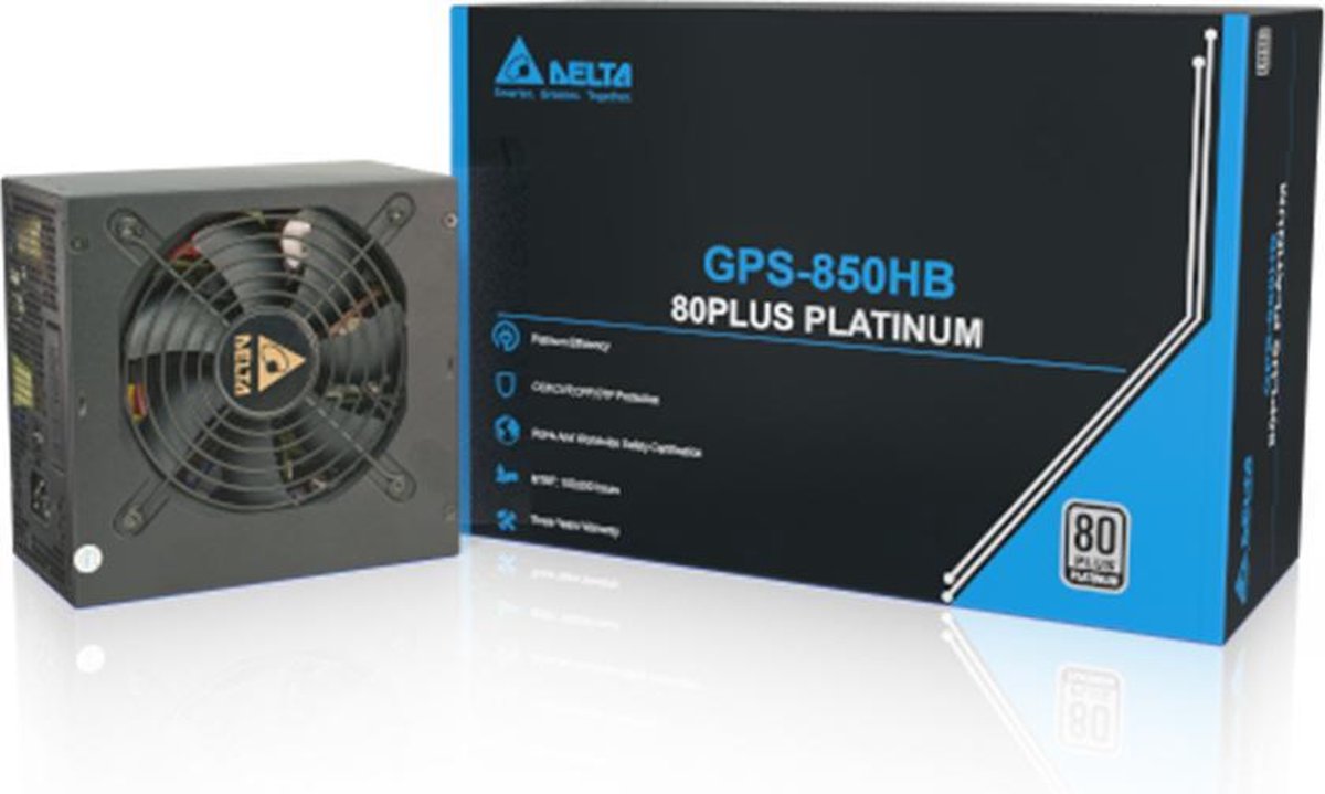 Deltae Voeding - Pc Voeding - Psu Atx Platinum 850 Watt Gaming Power Supply