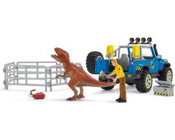 foto van schleich DINOSAURUS Speelfigurenset - Terreinwagen met Dino-Buitenposten - Kinderspeelgoed voor Jongens en Meisjes - 4 tot 12 jaar - 14 Onderdelen - 41464