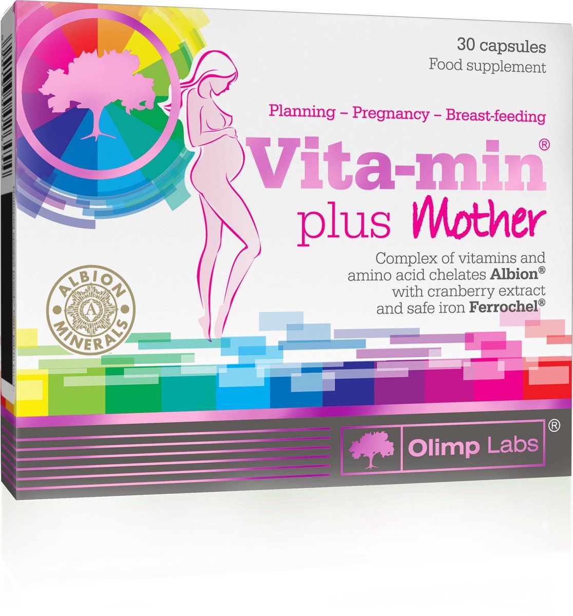 Vita-Min Plus Moeder 30 capsules, met lingonberry extract, tijdens zwangerschap en borstvoeding - Olimp Labs