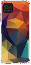 Hoesje maken Geschikt voor Samsung Galaxy A22 5G GSM Hoesje met doorzichtige rand Polygon Color