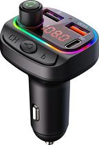 Trendfield Bluetooth FM Transmitter - MP3 Bluetooth 5.0 - Carkit USB 3.0 Fast Charge + Type C Charge - Auto Accessoires - Beluister Draadloos Muziek via Spotify of Youtube