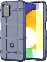 Samsung Galaxy A03s Hoesje - Rugged Shield TPU Gelcase - Blauw - GSM Hoesje - Telefoonhoesje Geschikt Voor: Samsung Galaxy A03s