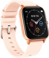 DrPhone GTE Smart -Smartwatch + Tracker - Sport - Notificaties - Mail lezen + Hartslagmeter / Zuurstofmeter - Da Fit (NL App) - Geschikt Voor iOS/Android - Rose Goud