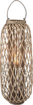 J-Line Lantaarn Willow Hout Grijs Large