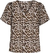Only T-shirt Onlalma Life Poly S/s V-neck Top Aop Wvn 15233223 Pumice Stone/leo Dames Maat - XS