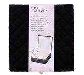 VicLux™ Velvet Sieradendoos | Luxe Juwelenbox met beige zacht interieur| Sieradendoos | Opbergbox zwart | Hoge kwaliteit