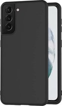 Flexibele achterkant Silicone hoesje zwart Geschikt voor: Samsung Galaxy S21 Plus