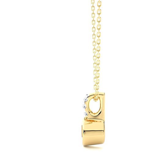 Miore Ketting - halsketting dames ketting solitair witgoud 9 karaat / 375 goud diamant briljant 0,05 ct 45 cm, Diamant Miore Ketting - halsketting dames ketting solitair witgoud 9 karaat / 375 goud diamant briljant 0,05 ct 45 cm, Diamant