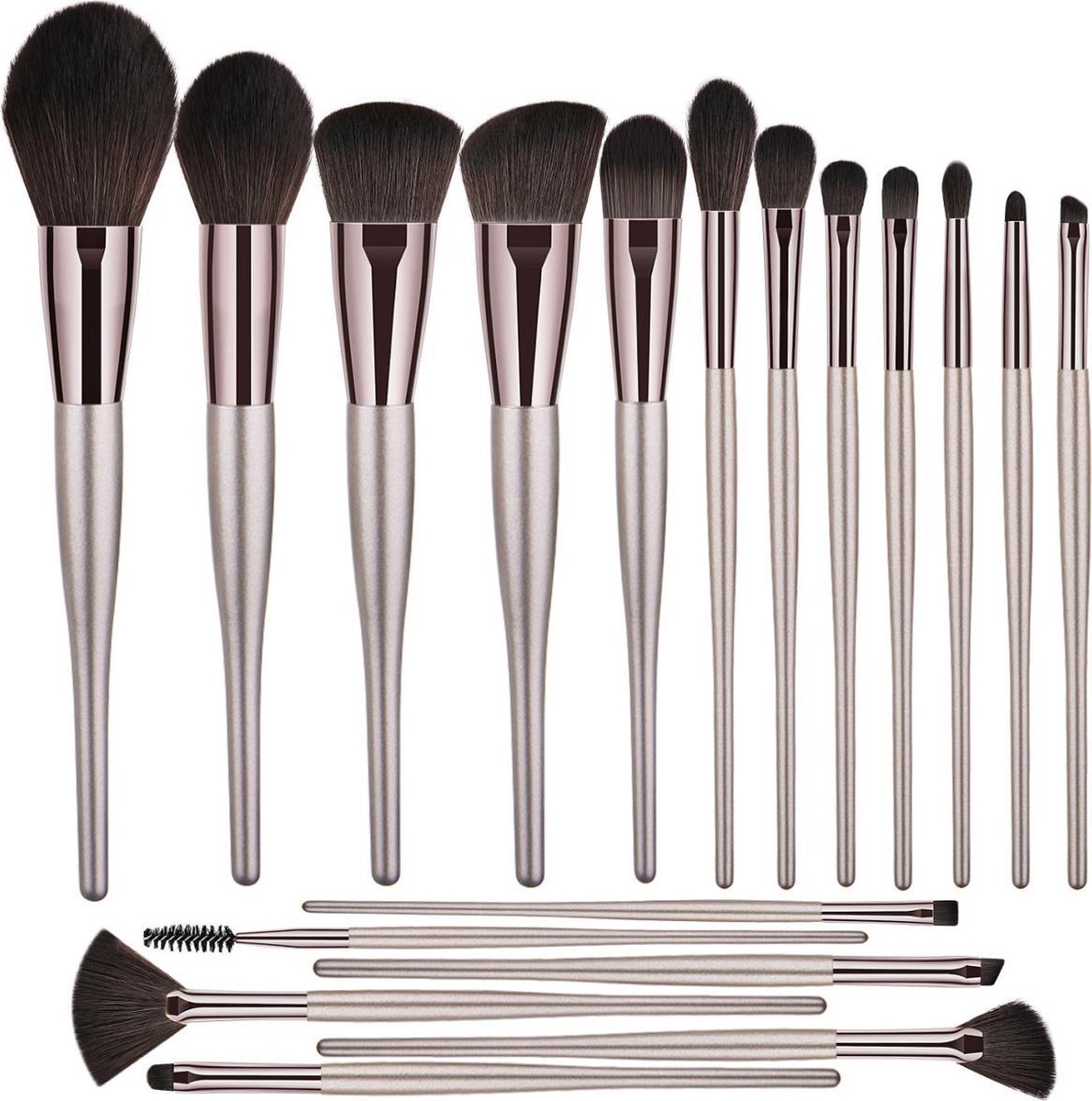 Makeup kwasten - Makeup set - Makeup geschenksets - 18delig - Champagne - Able & Borret