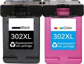 Inkmaster premium Huismerk compatible met HP 302XL (F6U67AE) Inktcartridge Zwart + 3 kleuren Voordeel Hoge capaciteit