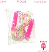 Minx! Springtouw voor kinderen - 2.5m - Roze - Verstelbaar - Zachte Silicone/Extra bescherming van uw Kind - Jump Rope