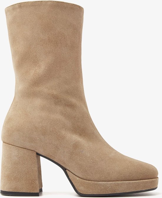 VIA VAI Lilla Seven Enkellaarsjes dames - Beige - Maat 42 | bol
