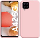 Samsung A42 hoesje - A42 5G hoesje Licht Rose - Samsung Galaxy A42 hoesje Nano Liquid siliconen Backcover- hoesje Samsung A42