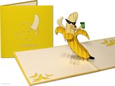 Popcards Popup Cards - Funny Banana Fête Party Go Bananas Humour Festival Holiday Birthday Card Félicitation Anniversaire Pop Up Card Carte de voeux 3D