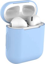 Studio Air® Airpods Hoesje Siliconen Case - Soepel Airpod Hoesje - Licht Blauw - Voor Airpods 1 en 2