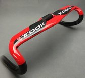 T800 Carbon stuur race fiets 44 cm/ 31.8 mm kleur glans rood 300 gram.