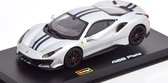 Ferrari 488 Pista 2018 Zilver / Zwart 1-43 Burago Signature Series