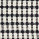 Sjaal zwart -100% natuurlijke zijde - handgeweven checks