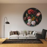 KEK Original - Oude Meesters - Stilleven - wanddecoratie - 80 cm diameter - muurdecoratie - Dibond 3mm -  schilderij - muurcirkel